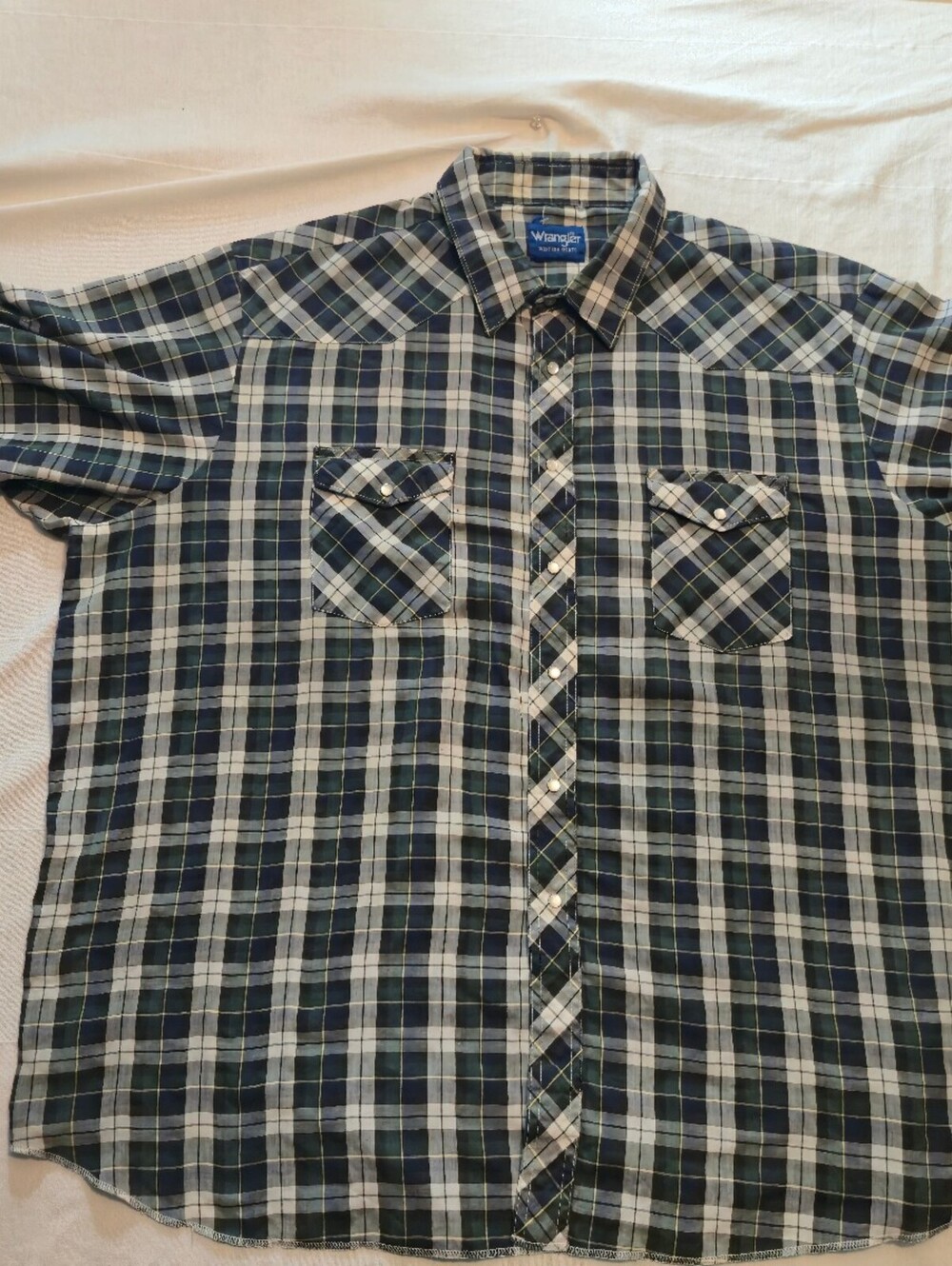 Wrangler Western Plaid Button-Up Shirt - Men's 2XL